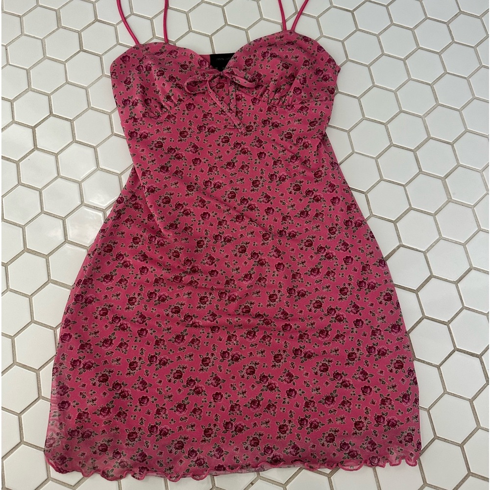 URBAN OUTFITTERS ditzy pink mini dress